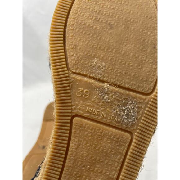 Viscata Barcelona Cream and Navy Lace Up Espadrilles - Picture 9 of 10